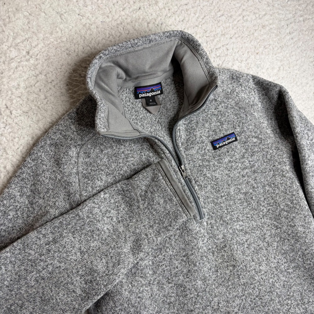 Patagonia Better Sweater 1/4 Zip Fleece Pullover Grey womens Medium 25617